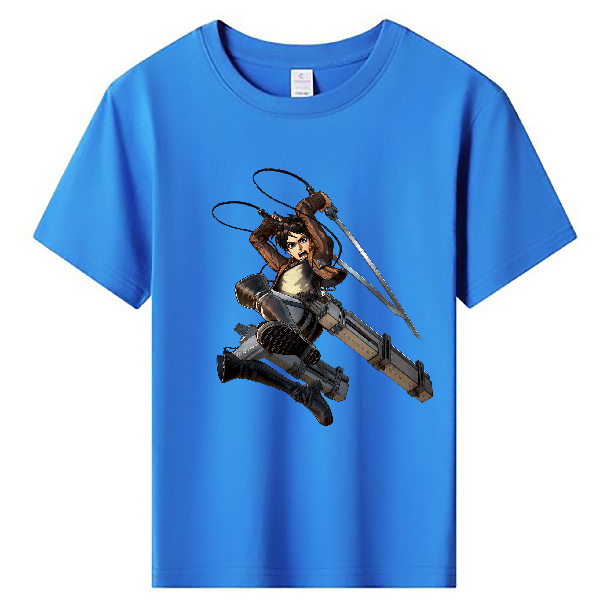 （画像用） 進撃の巨人 エレン･イェーガー Attack on Titan Eren Jäger 綿100％キッズTシャツ（フロントプリント）